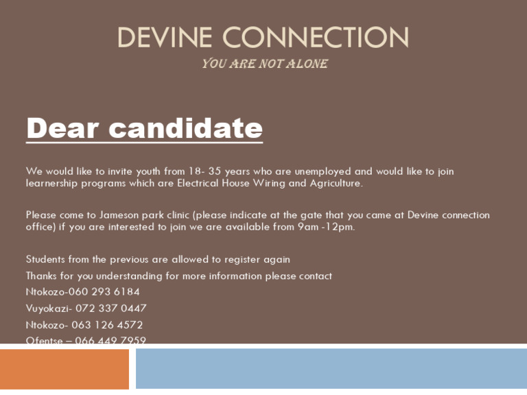 Devine Connection Presentation for Recuritment | PDF
