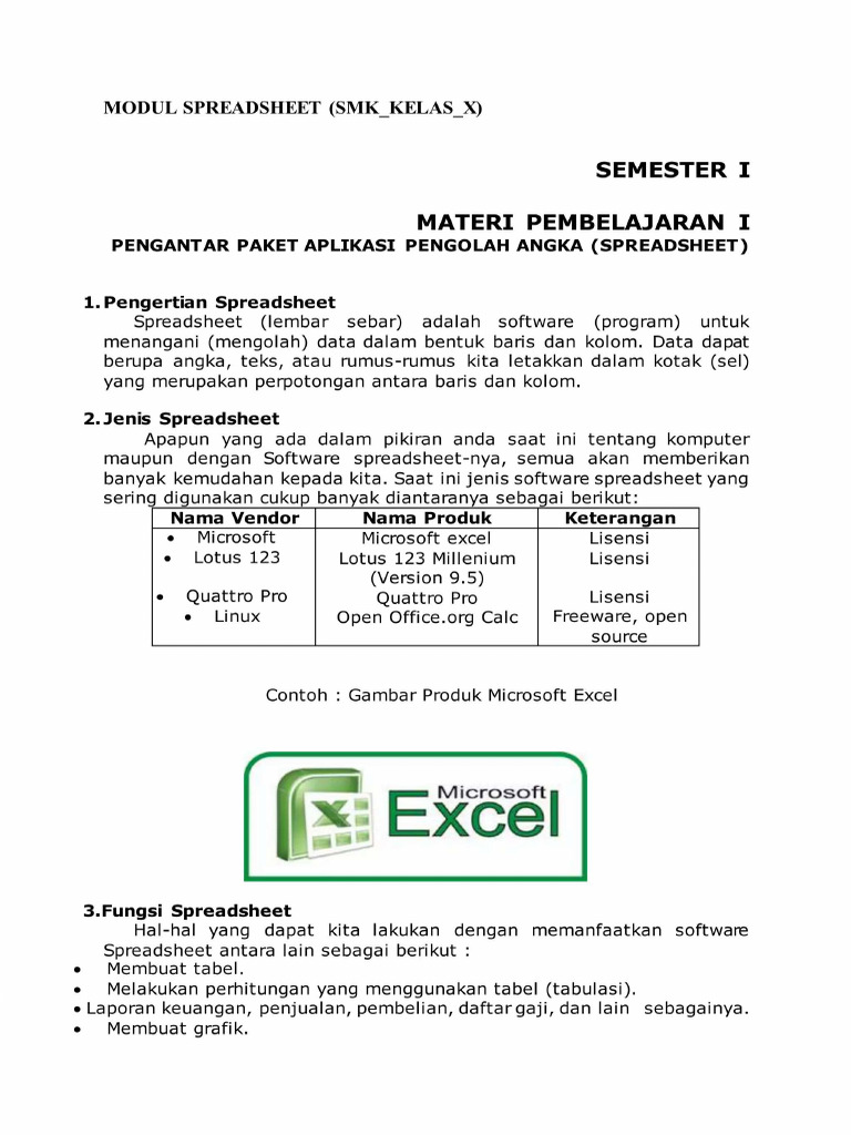 Modul Microsoft Excel | PDF