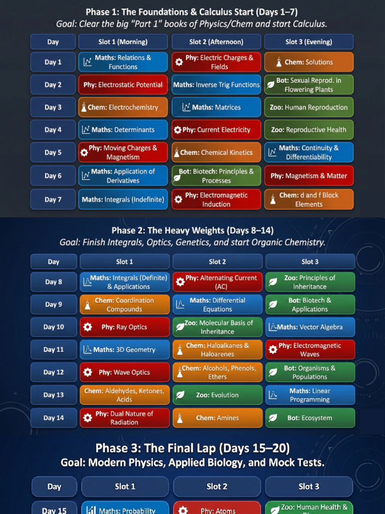 Plus Two 20 Days Study Plan | PDF