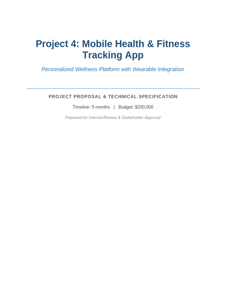 Project 4 Health Fitness App | PDF | Mobile App | Performance Indicator