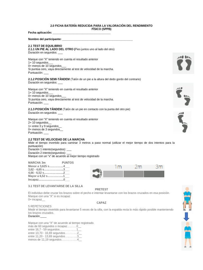 2.0 Ficha SPPB | PDF
