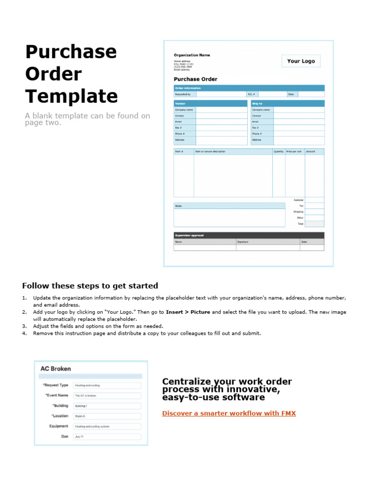 Purchase Order Template | PDF