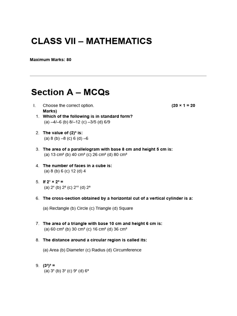 Maths Paper Template 1 | PDF | Area | Circle
