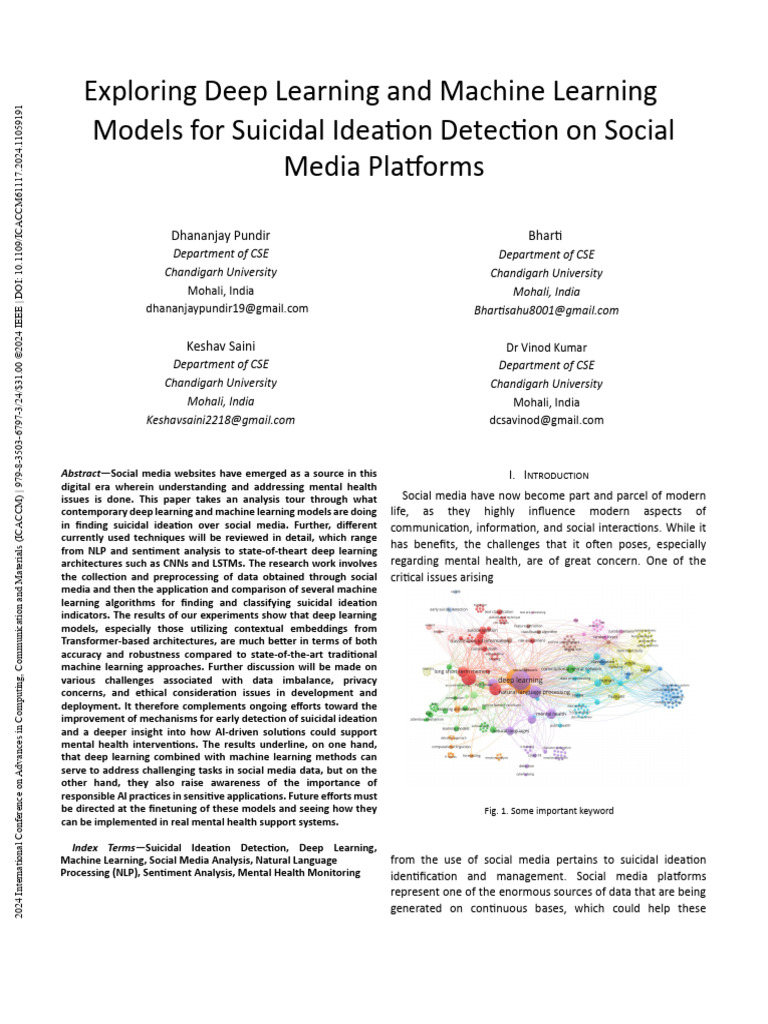 Exploring Deep Learning and Machine Learning Models For Suicidal ...