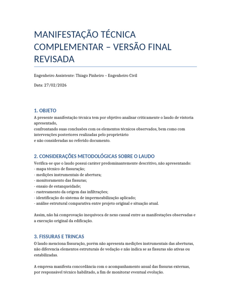 Manifestacao Tecnica Final Revisada | PDF