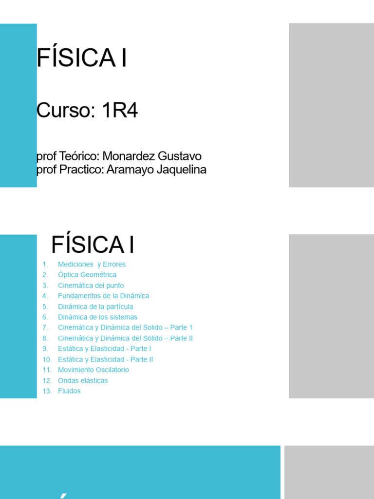 Fisica1 Capitulo1 Teorico Gral 1R4 | PDF | Masa | Medición