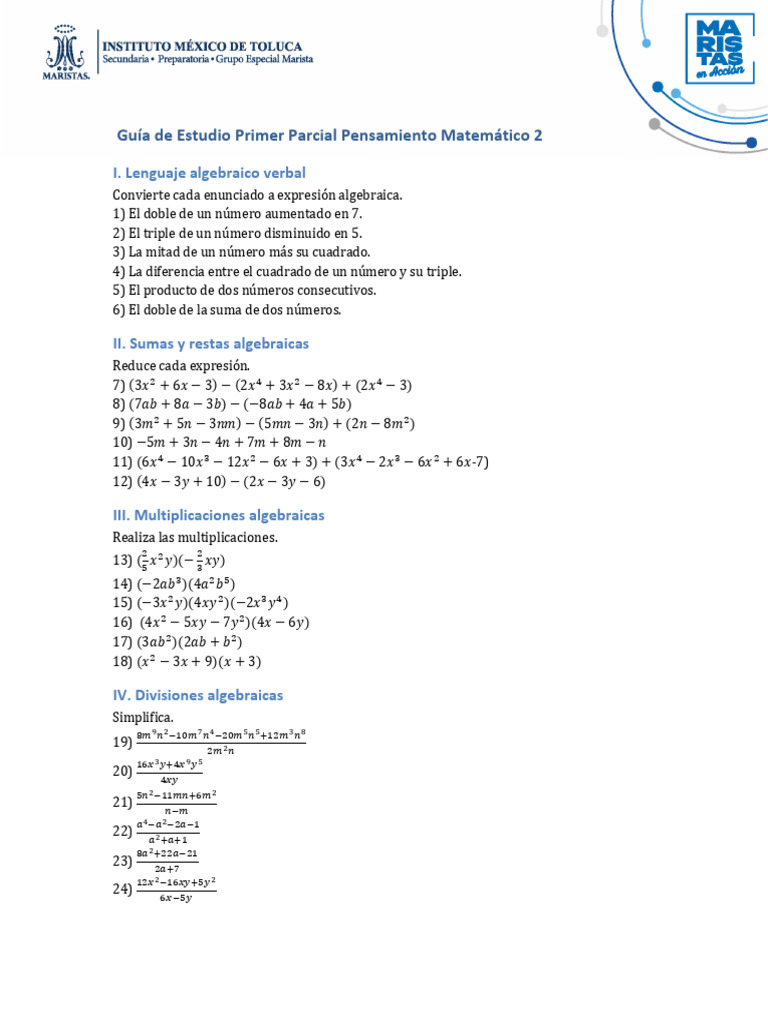 Gu%C3%ADa+de+Estudio Serie+de+Ejercicios | PDF | Matemáticas discretas ...