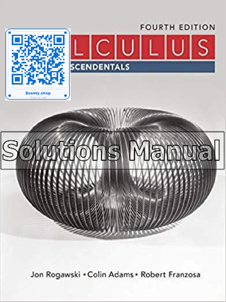 Calculus Early Transcendentals 4th Edition Rogawski Adams | PDF ...