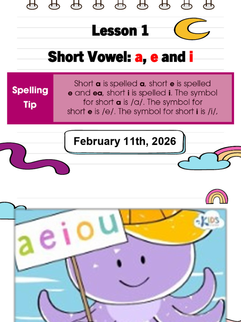 6th Spelling Lesson 1 February 11th 2026 | PDF