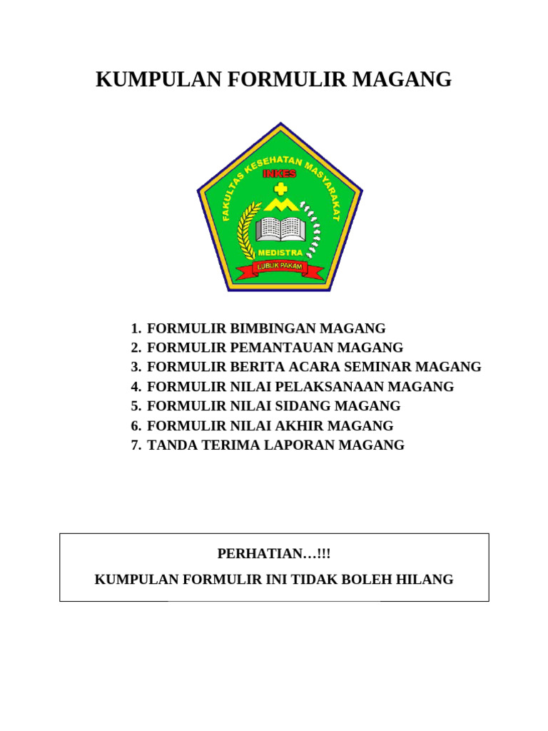Kumpulan Form Magang | PDF