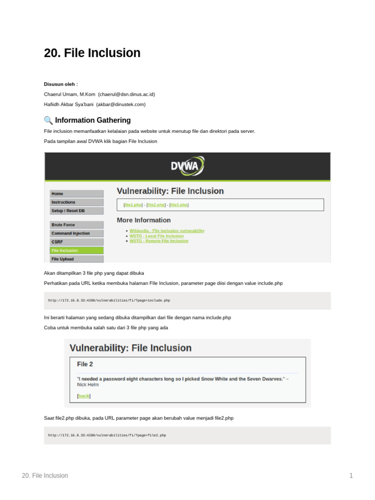 20 File Inclusion | PDF