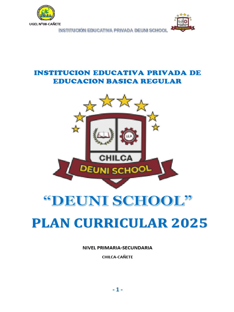 Proyecto Curricular Institucional 2025 | PDF | Plan de estudios | Enseñando