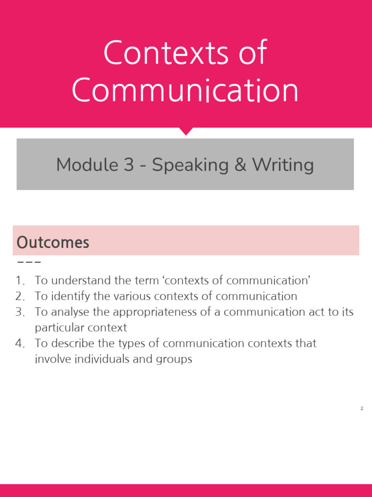 Contexts of Communication | PDF | Communication | Cognition