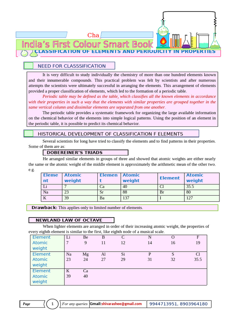 Periodic Classification | PDF