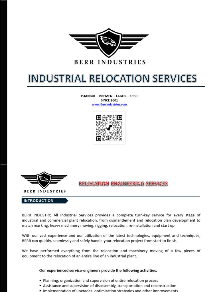 20250PPT Factory Relocation Engineering Services | PDF | Steam | Power ...