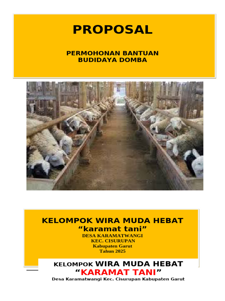 Contoh Proposal WHM Karamat Tani 2-1 | PDF