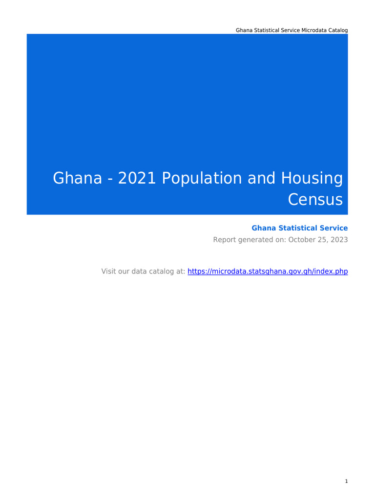 Ddi Documentation English 110 | PDF | Census | Demography