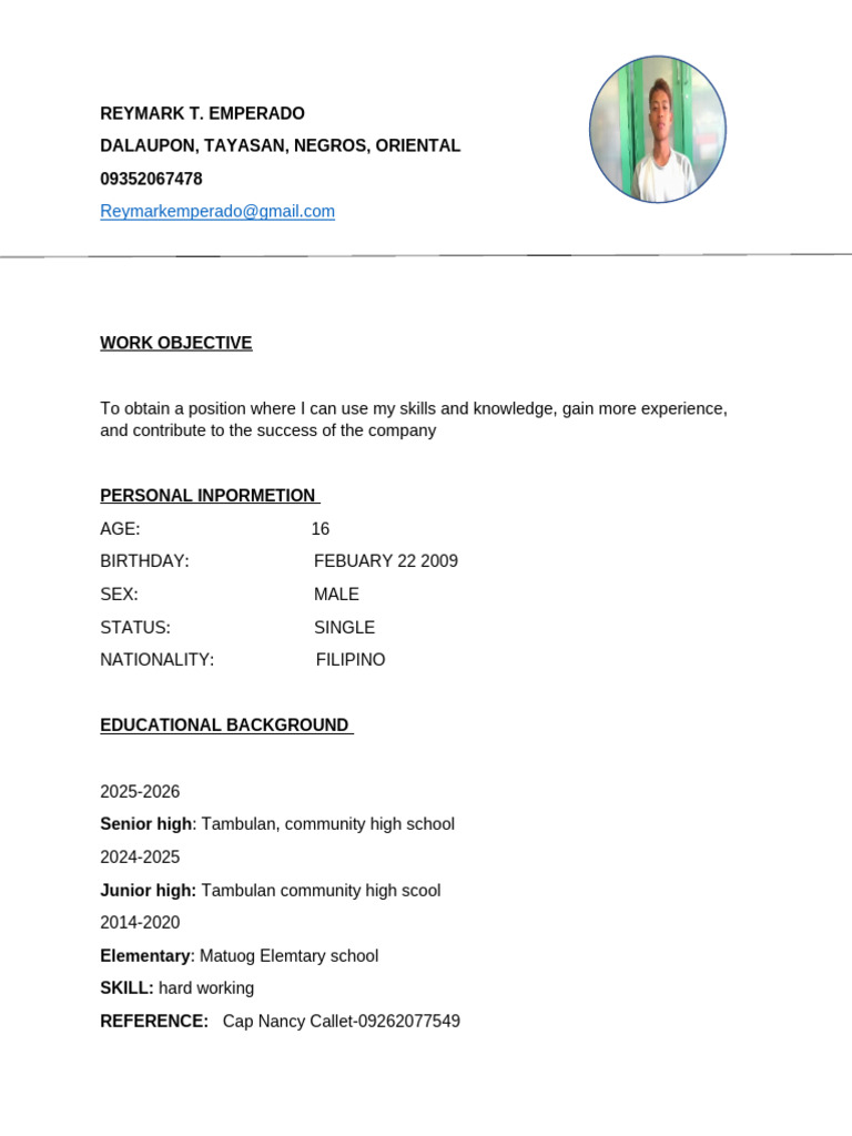 Mark Resume | PDF