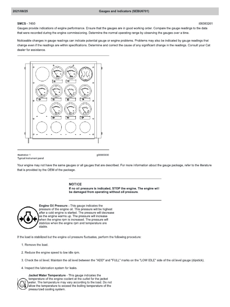 Operational Section of Caterpillar 3516 | PDF