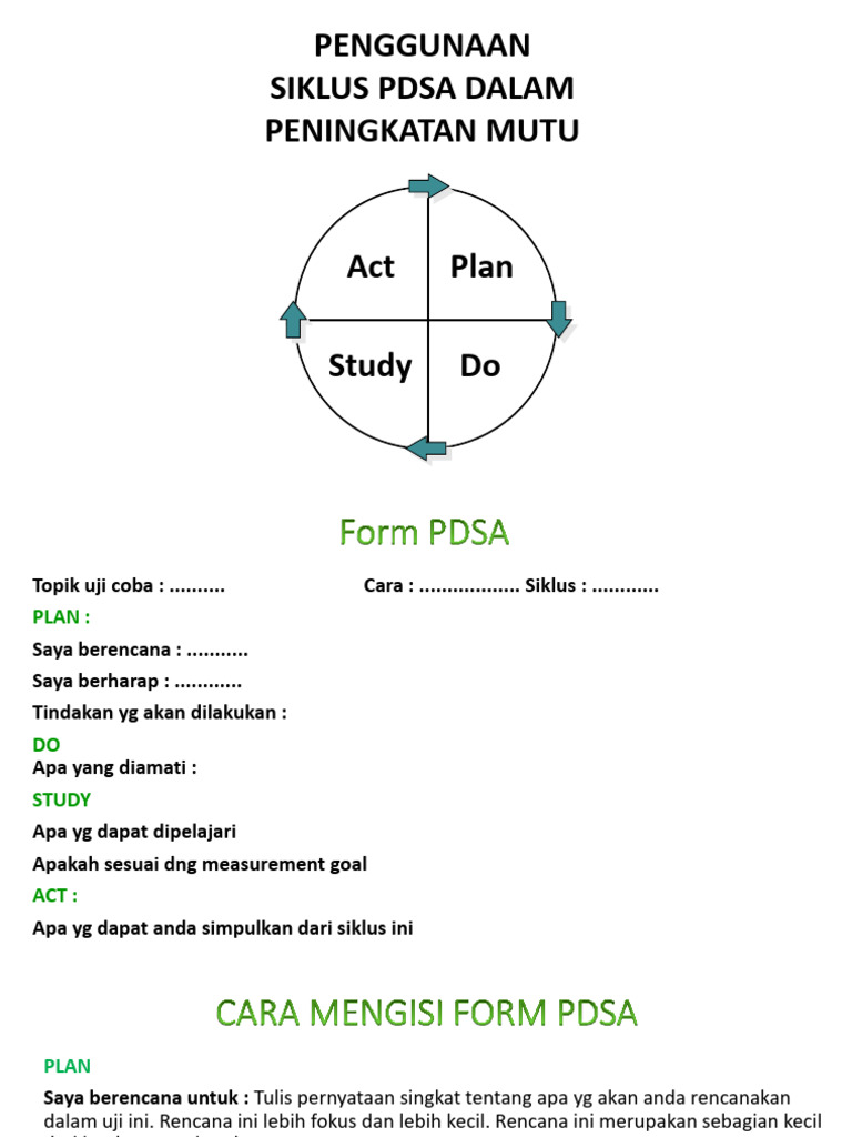 Materi Cara Pembuatan PDSA | PDF