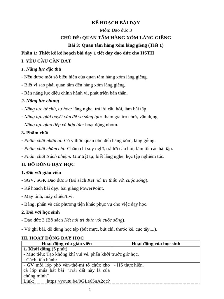 Kế Hoạch Bài Dạy Thi | PDF
