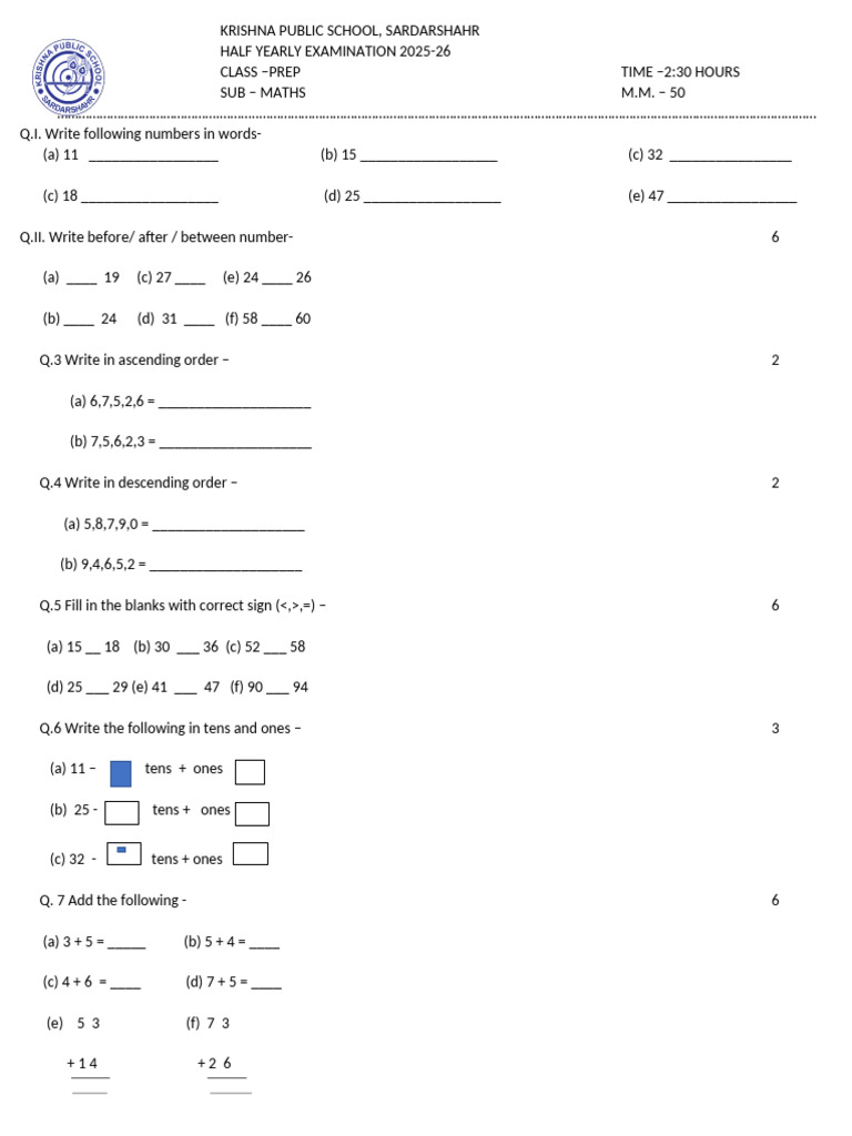 Prep Maths[1] | PDF