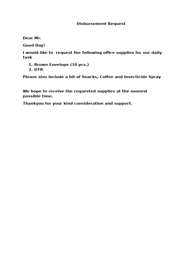 Disbursement Request.... | PDF