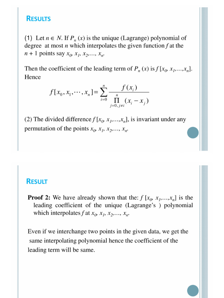 Interpolation Slides Part2 - NM (3rd Sem) | PDF
