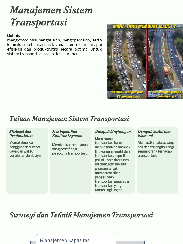 Manajemen Sistem Transportasi | PDF
