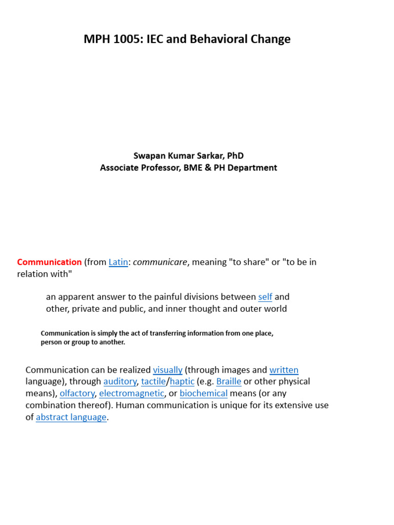 Week 3 Communication Process | PDF | Communication | Nonverbal ...