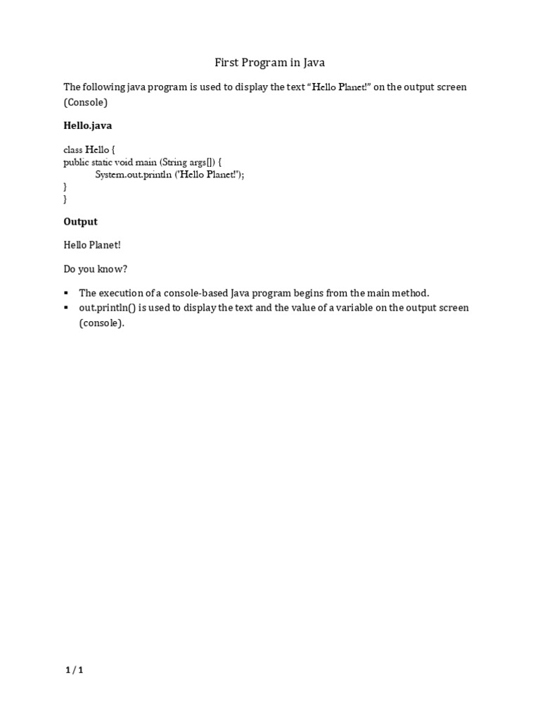2. FirstProgram | PDF