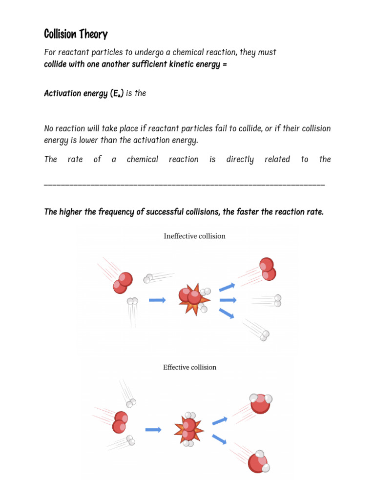 Collision Theory Notes | PDF | Reaction Rate | Catalysis