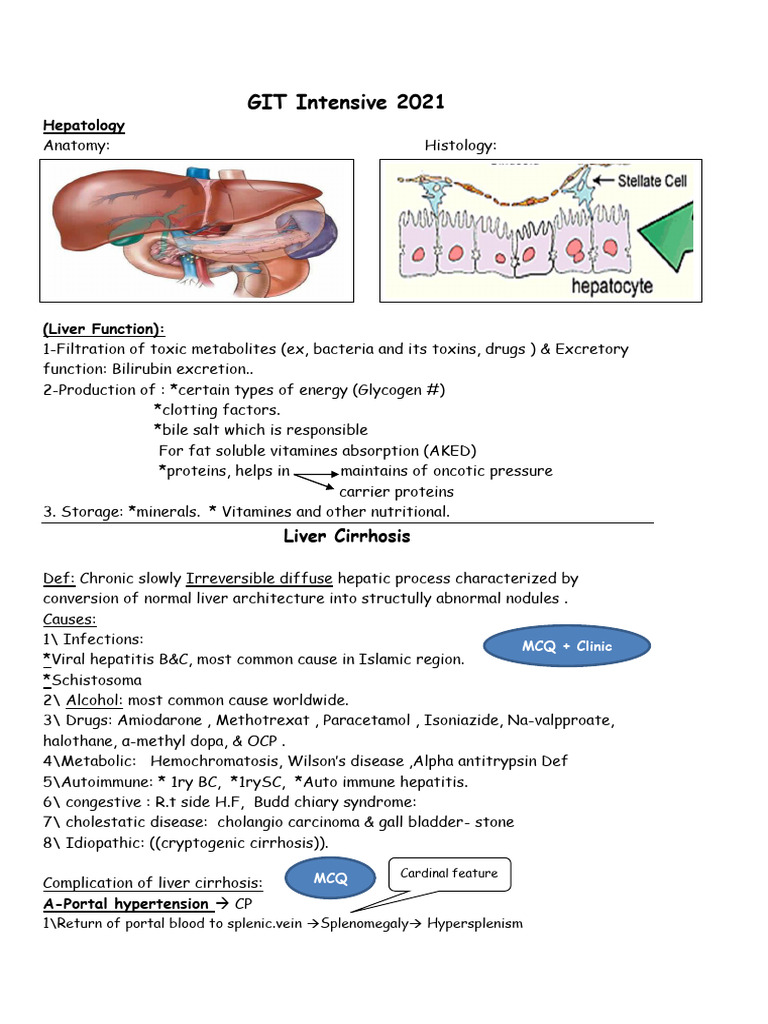 GIT Intensive 2021 | PDF | Cirrhosis | Esophagus