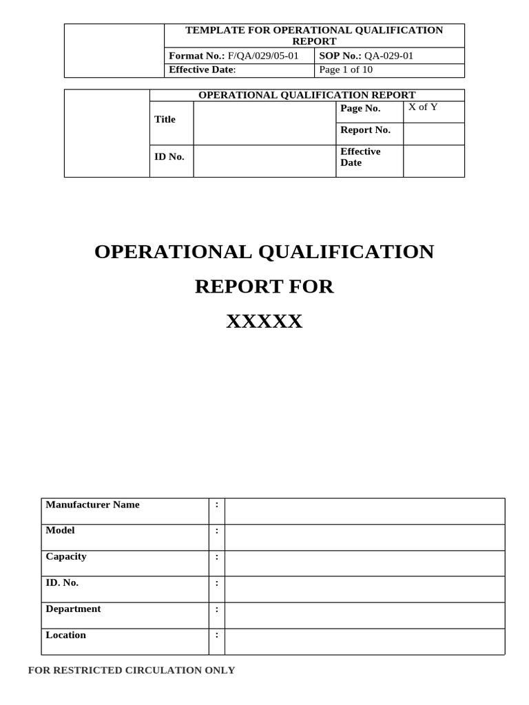 5. F-QA-029-05-01 OQ Report | PDF | Verification And Validation
