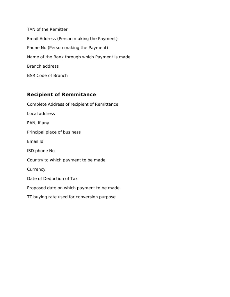 Remittance Payment Details Form | PDF