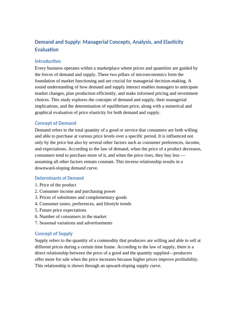 Demand and Supply Analysis Updated | PDF | Demand | Supply (Economics)