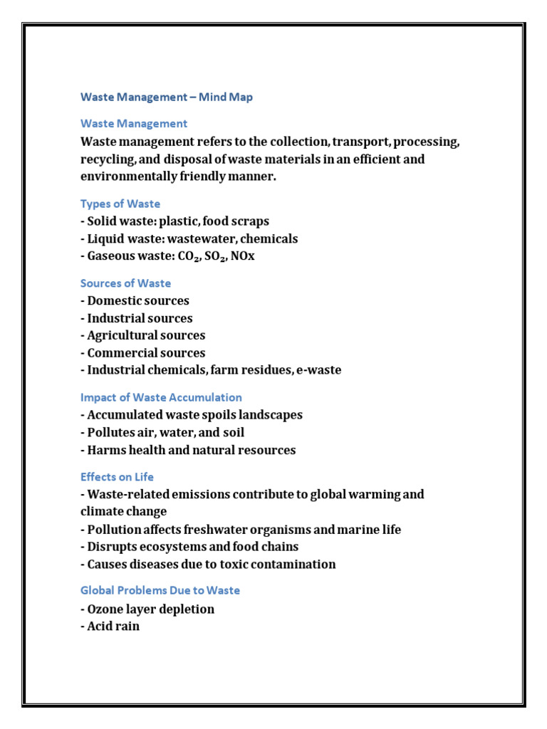 Waste Management Mind | PDF