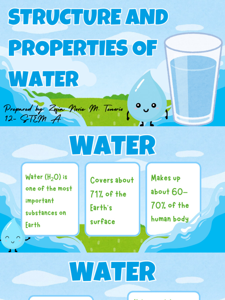 Structure and Properties of Water | PDF | Water | Chemical Bond