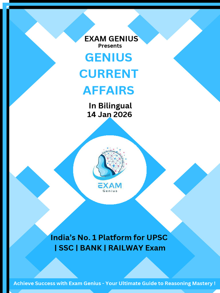 Current Affairs 14 January 2026 in Bilingual-Compressed | PDF