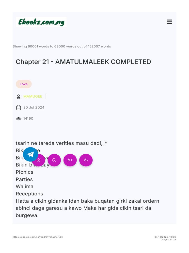 Chapter 21 Reading Amatulmaleek Completed Ebookz | PDF | Meat | Cuisine