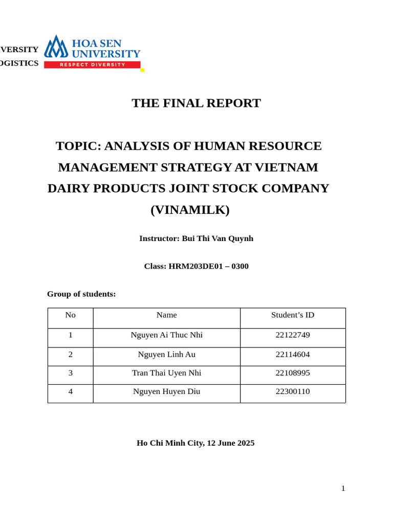 Group 3 - Final Report - Human Resource Management | PDF | Human ...