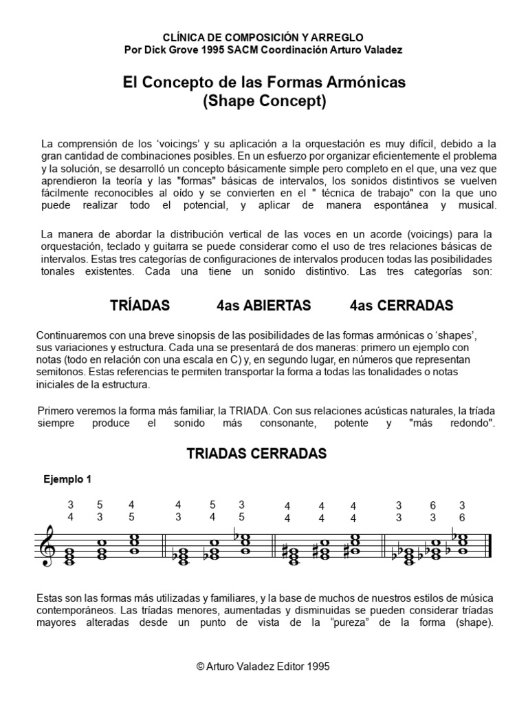 The Harmonic Shape Concept (Clinic) | PDF | Intervalo (música) | Armonía