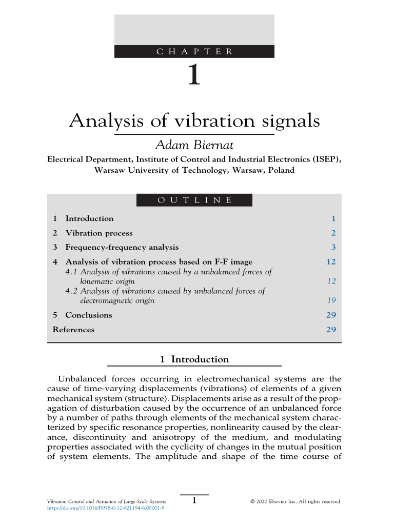 Chapter 1 Analysis of Vibrati 2020 Vibration Control and Actuation of ...