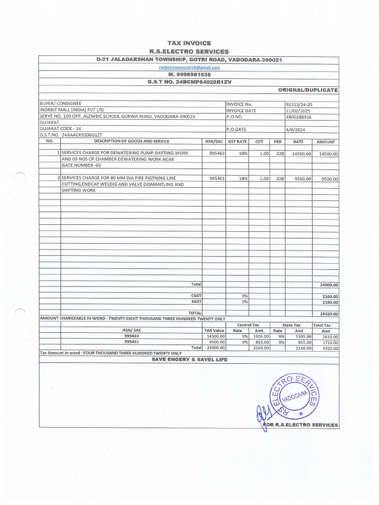 Tax Invoice & FAS | PDF