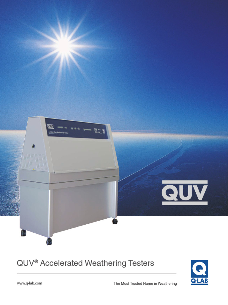 QUV Tester Q Panel - PDF Explanation Manual | PDF | Ultraviolet | Water