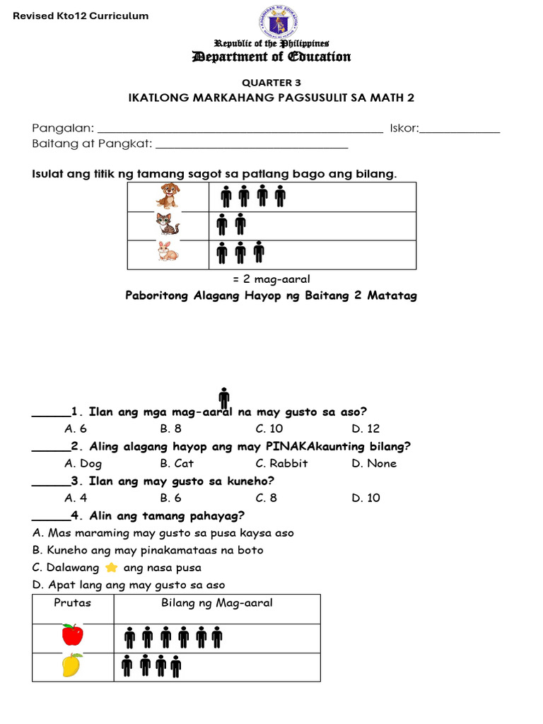 Math Tagalog Version | PDF