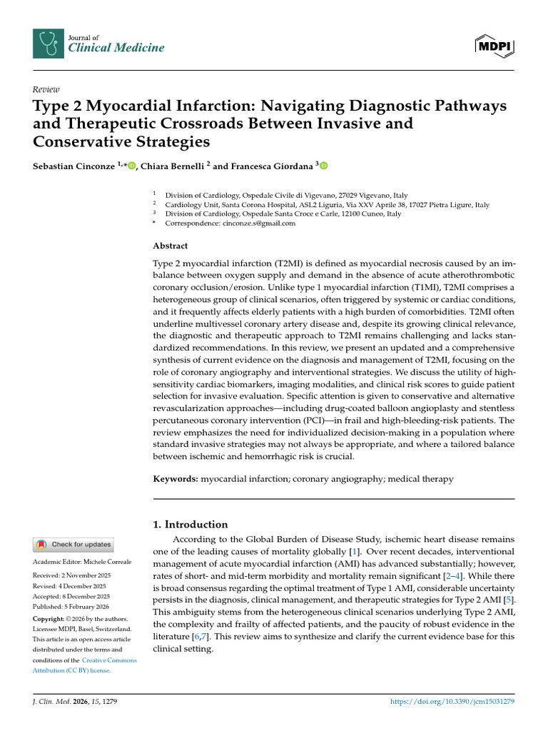 2026 Type 2 Myocardial Infarction Navigating Diagnostic Pathways and ...
