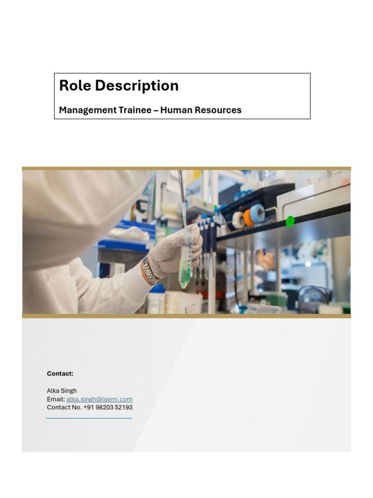 Management Trainee - Human Resources | PDF | Human Resource Management ...