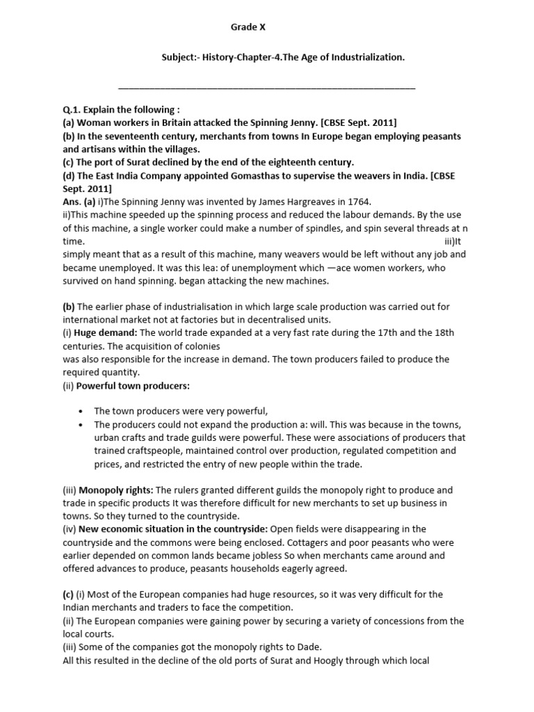 4.age of Industrialisation | PDF | Weaving | Economies