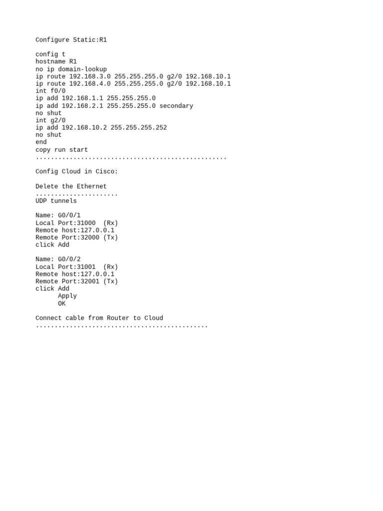 Config Cloud in Cisco | PDF